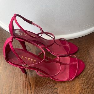 Hot pink heels Ralph Lauren size 8